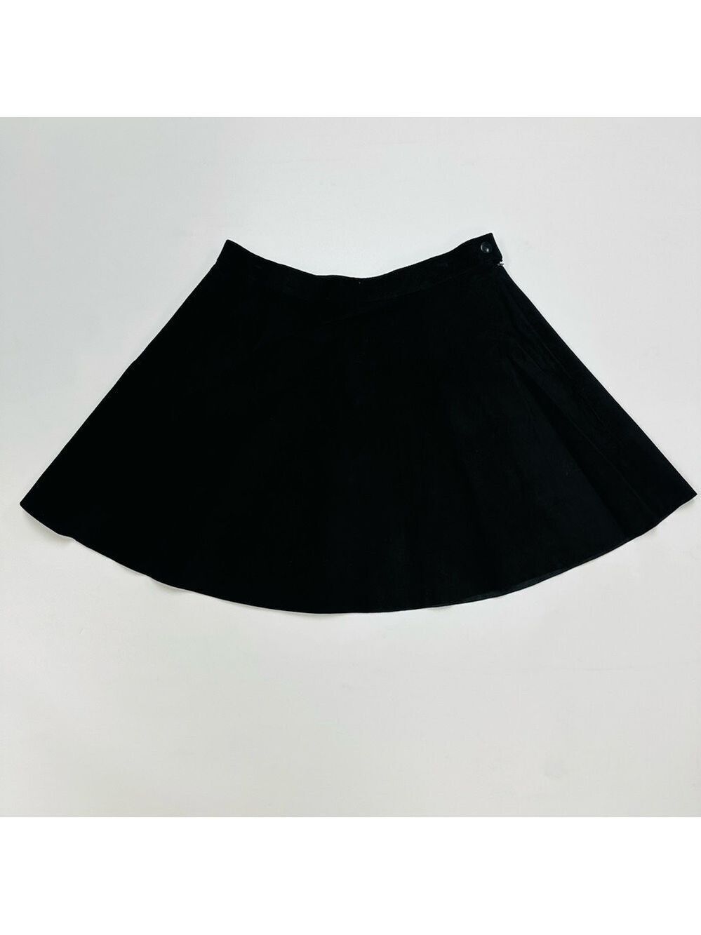 American Apparel black suede mini circle skirt Small aline